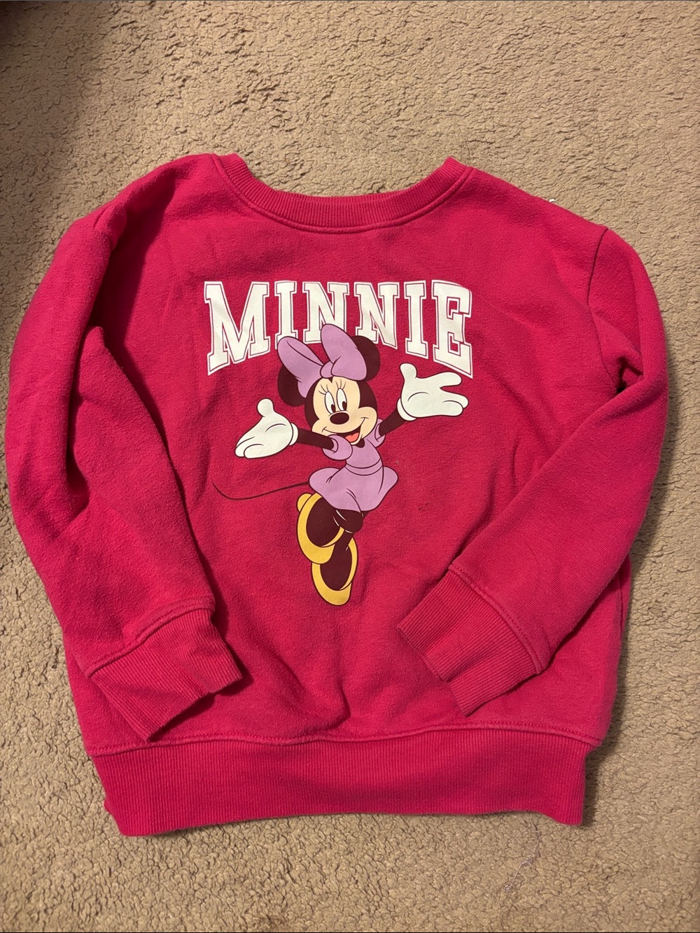 Disney Minnie Crewneck Sweatshirt in Hot Pink